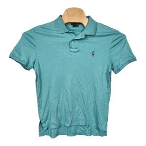 Ralph Lauren Pima Cotton Polo Shirt Mens Medium M Flesh Pony Short Sleeve